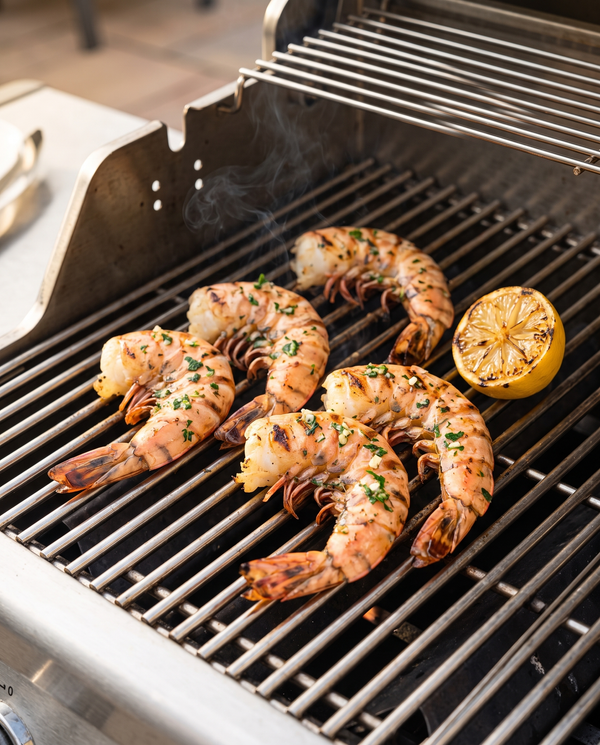 Black Tiger XXL vom Grill mit Kräuterbutter