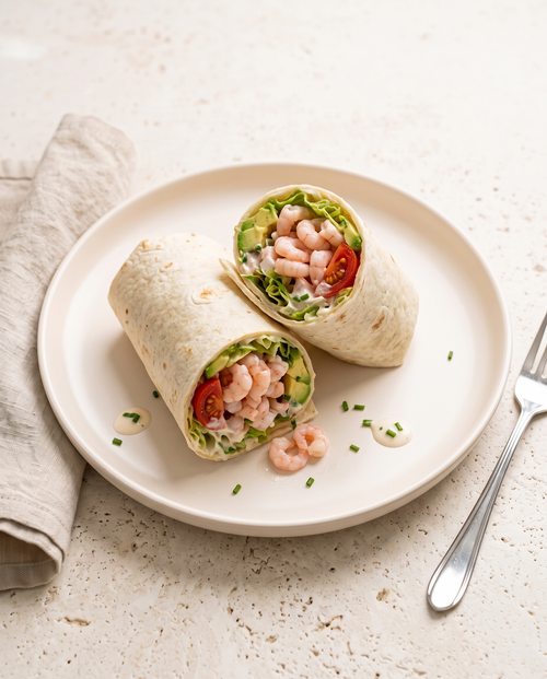 Garnelen-Wraps mit Avocado