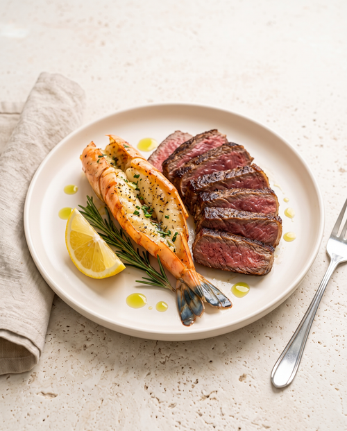 Surf & Turf Royal mit Riesengarnele