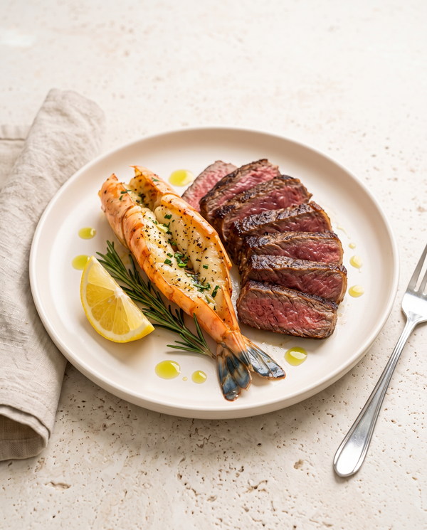 Surf & Turf Royal mit Riesengarnele