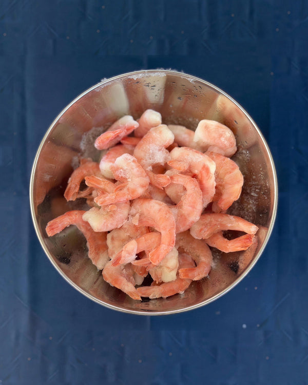 Garnelenkönig Argentinische Rotgarnele 16/20 Easy Peel – 1-kg-Beutel, roh in der Edelstahlschüssel