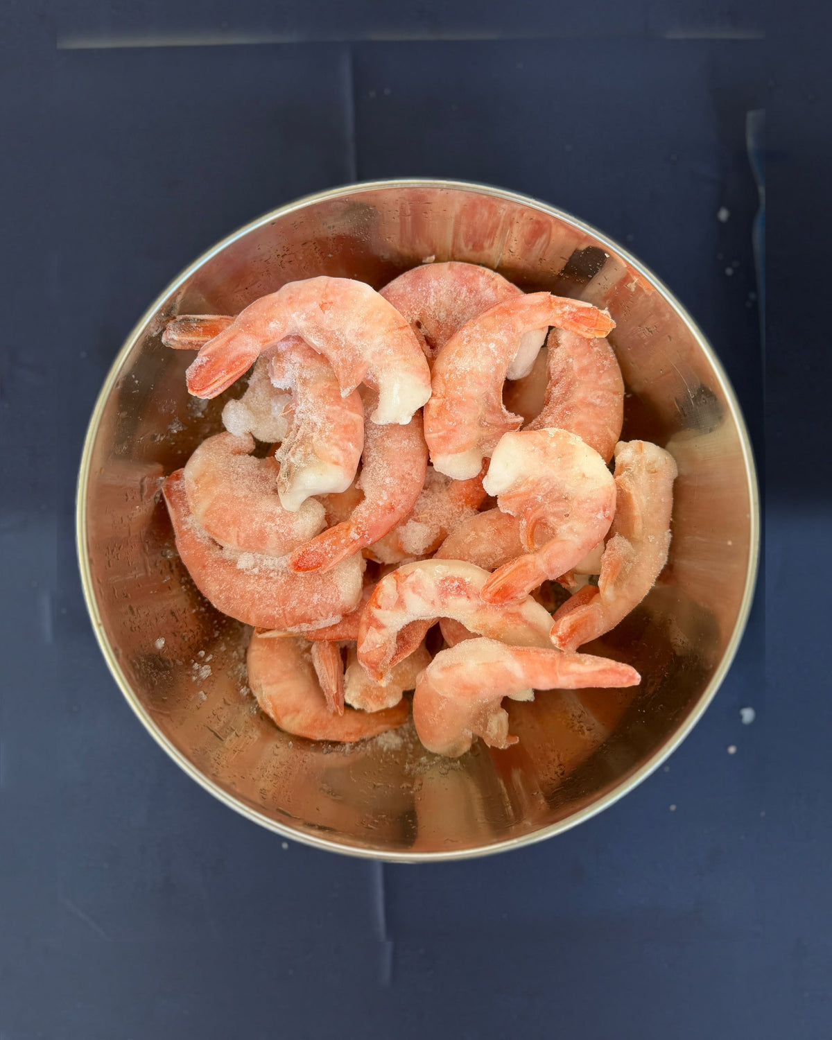 Garnelenkönig Argentinische Rotgarnele 8/12 Easy Peel – 1-kg-Beutel, roh in der Edelstahlschüssel