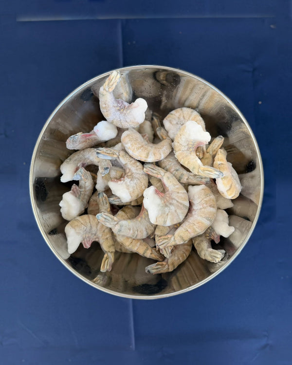 Garnelenkönig Black Tiger 16/20 Easy Peel – 1-kg-Beutel, roh in der Edelstahlschüssel